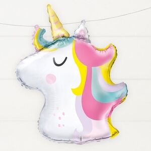 321 Party Unicorn Giant Foil Balloon